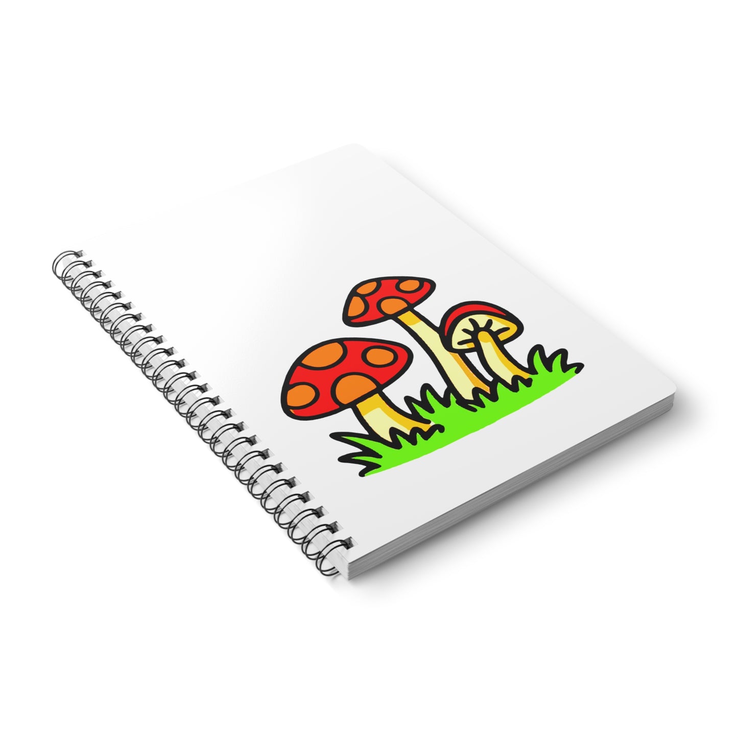 Mushroom-Themed Wirobound Notebook, Softcover Journal for Nature Lovers